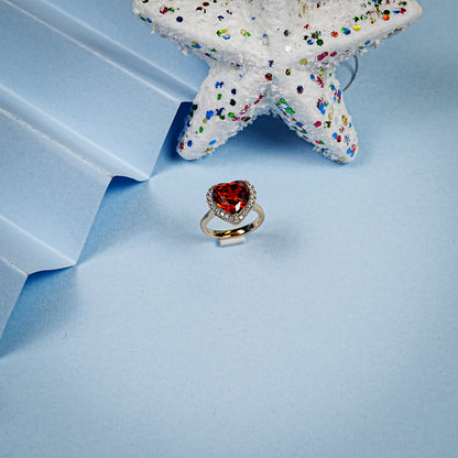 Aanura Halo Oval Statement Ring