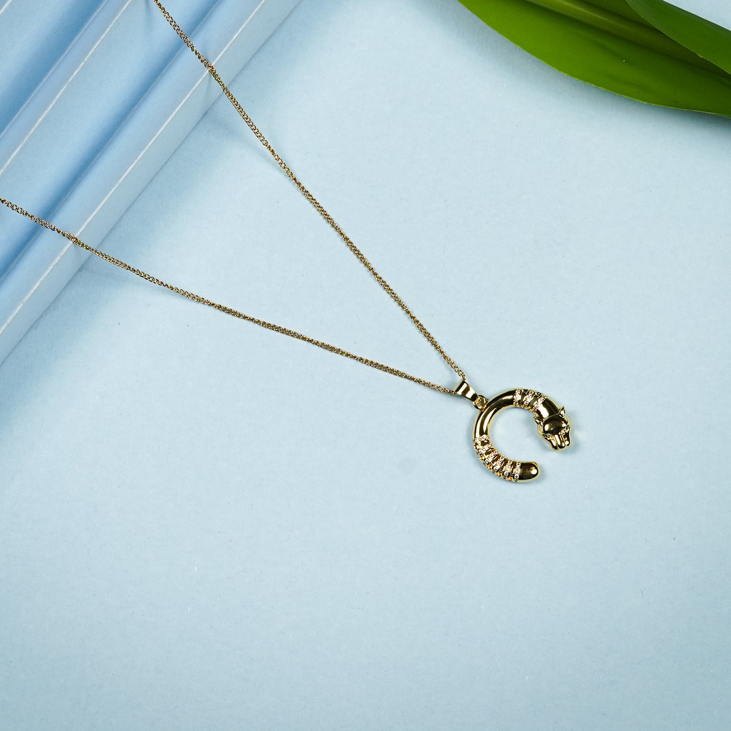 Aanura Crescent Embrace Pendant Necklace