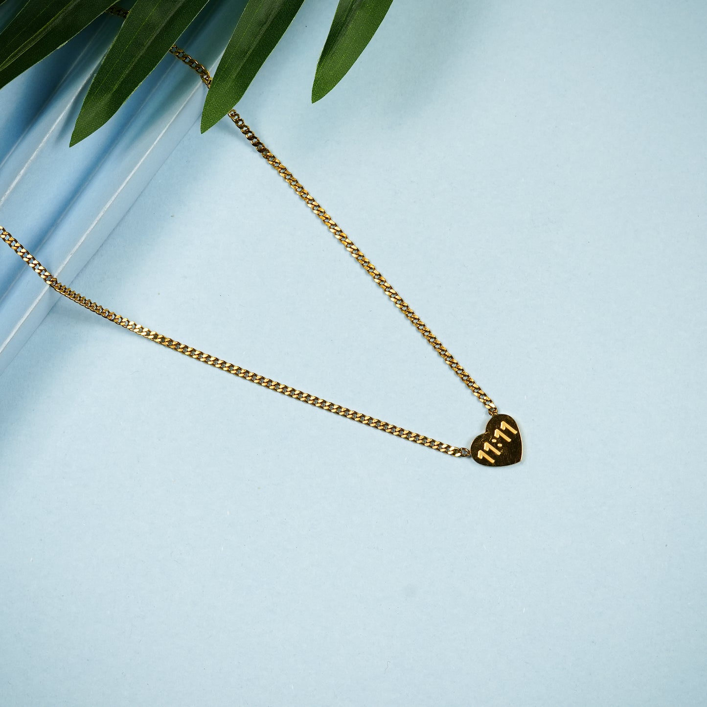 Aanura Heart Lock Chain Necklace