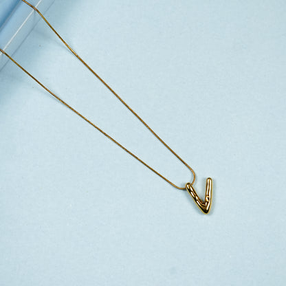Aanura Sculpted V Pendant Necklace