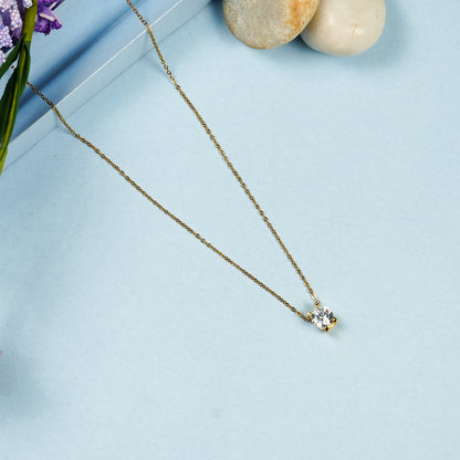 Aanura Classic Solitaire Pendant Necklace