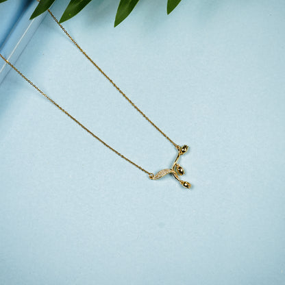 Aanura Petal Drop Minimal Pendant Necklace