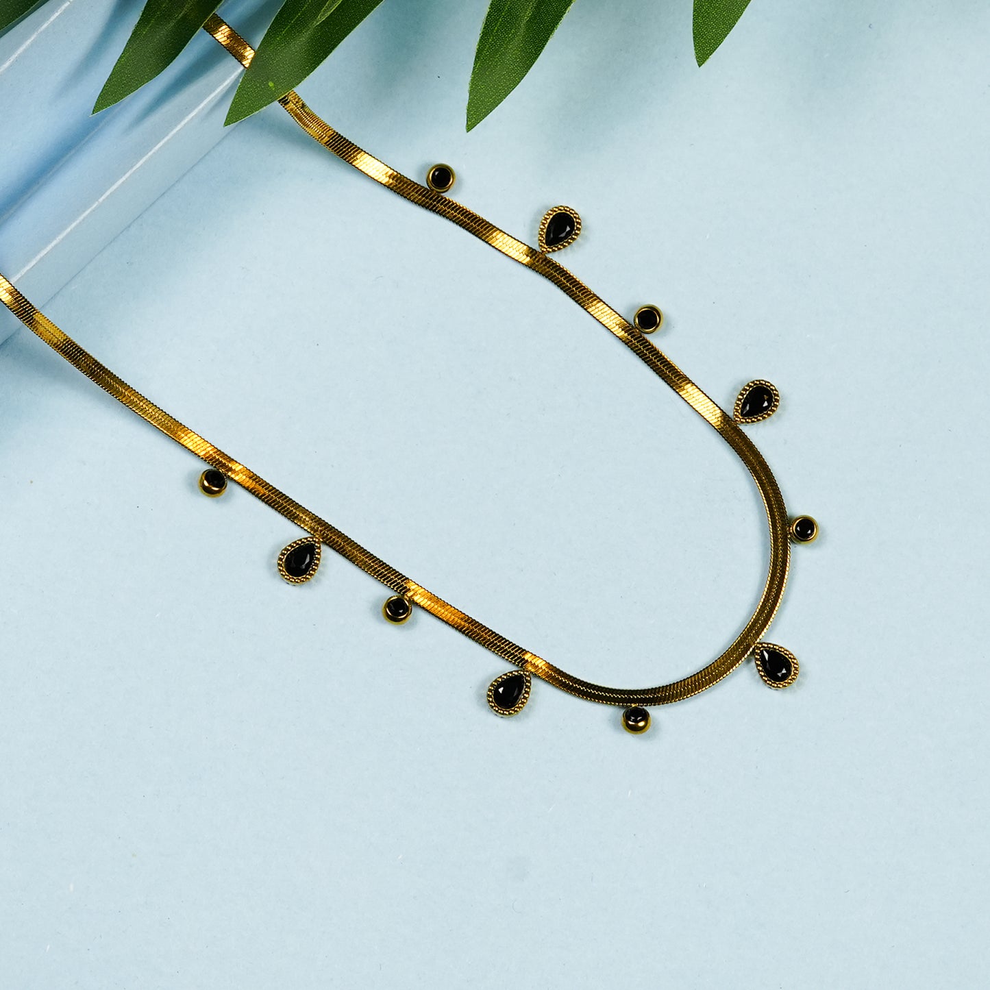 Aanura Drop Accent Minimal Necklace
