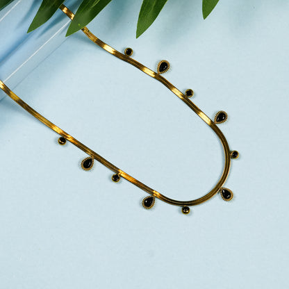 Aanura Drop Accent Minimal Necklace
