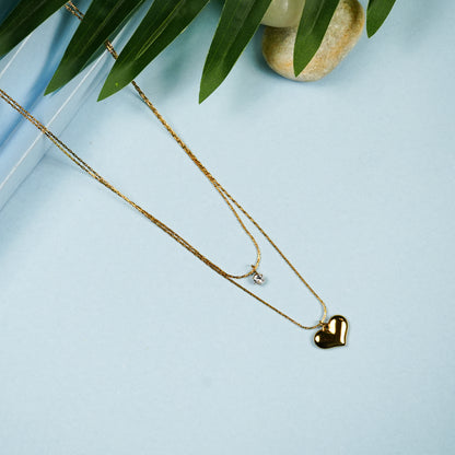 Aanura Dual Heart Layered Necklace