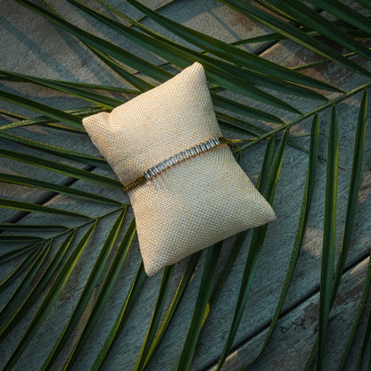 Aanura Linear Crystal Bar Adjustable Bracelet