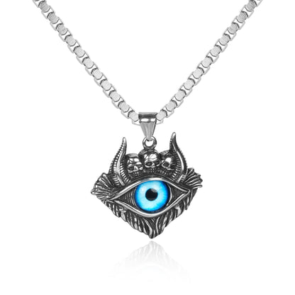 Aanura Men's Evil Eye Pendant Necklace