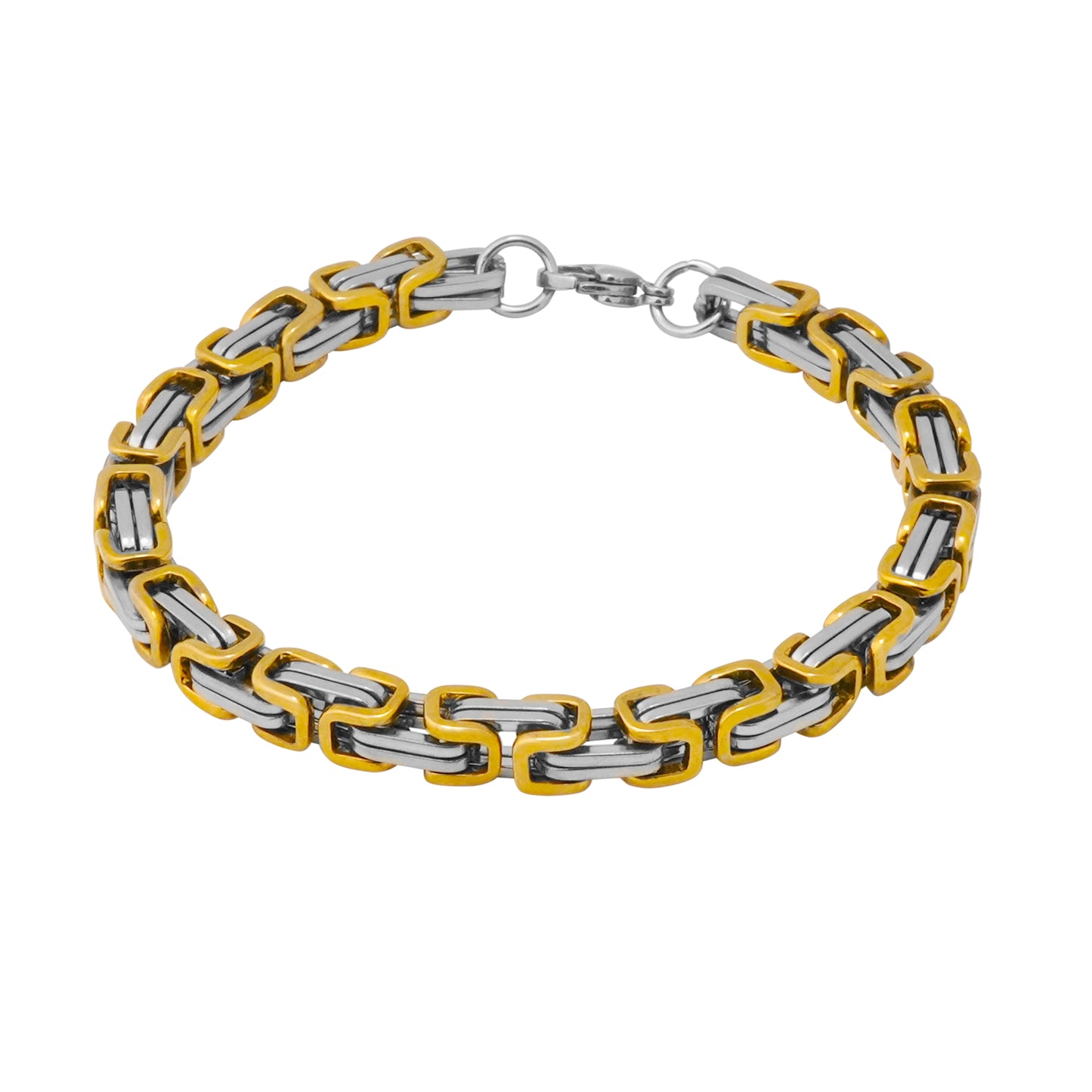 Aanura Dual-Tone Stainless Steel Bracelet For Men