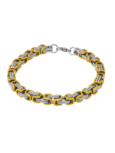 Aanura Dual-Tone Stainless Steel Bracelet For Men