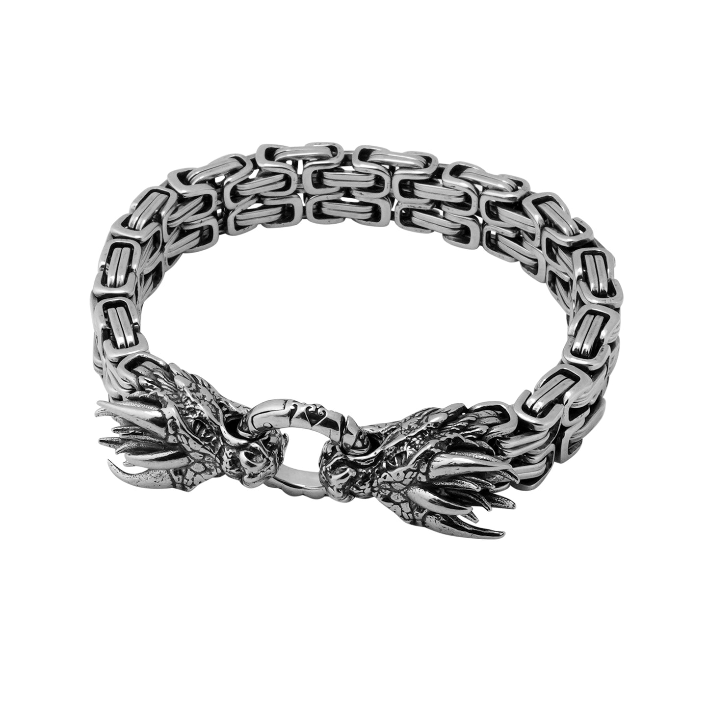 Aanura Silver Dragon Stainless Steel Bracelet For Men
