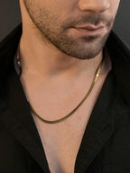 18K Gold Herringbone Anti-Tarnish Waterproof Chain