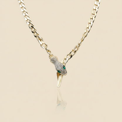 Aanura Gold Cuban Link Chain Necklace