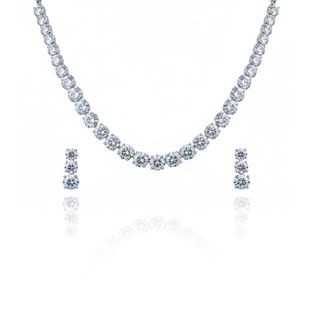 Aanura Classic Solitaire Necklace Set