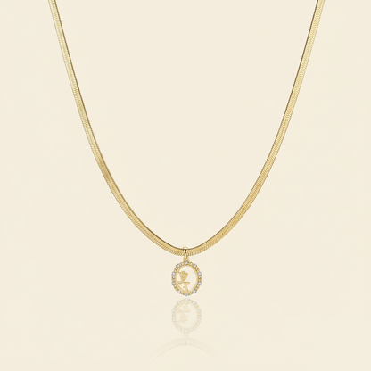 Aanura Gold Om Necklace – Stainless Steel CZ