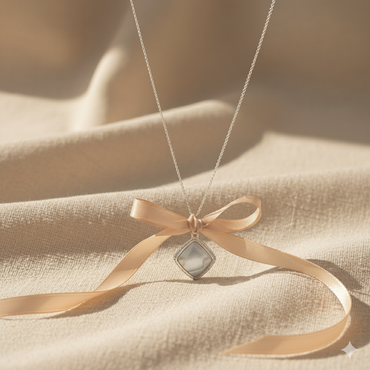 Aanura Carved Mother of Pearl Pendant in 925 Silver
