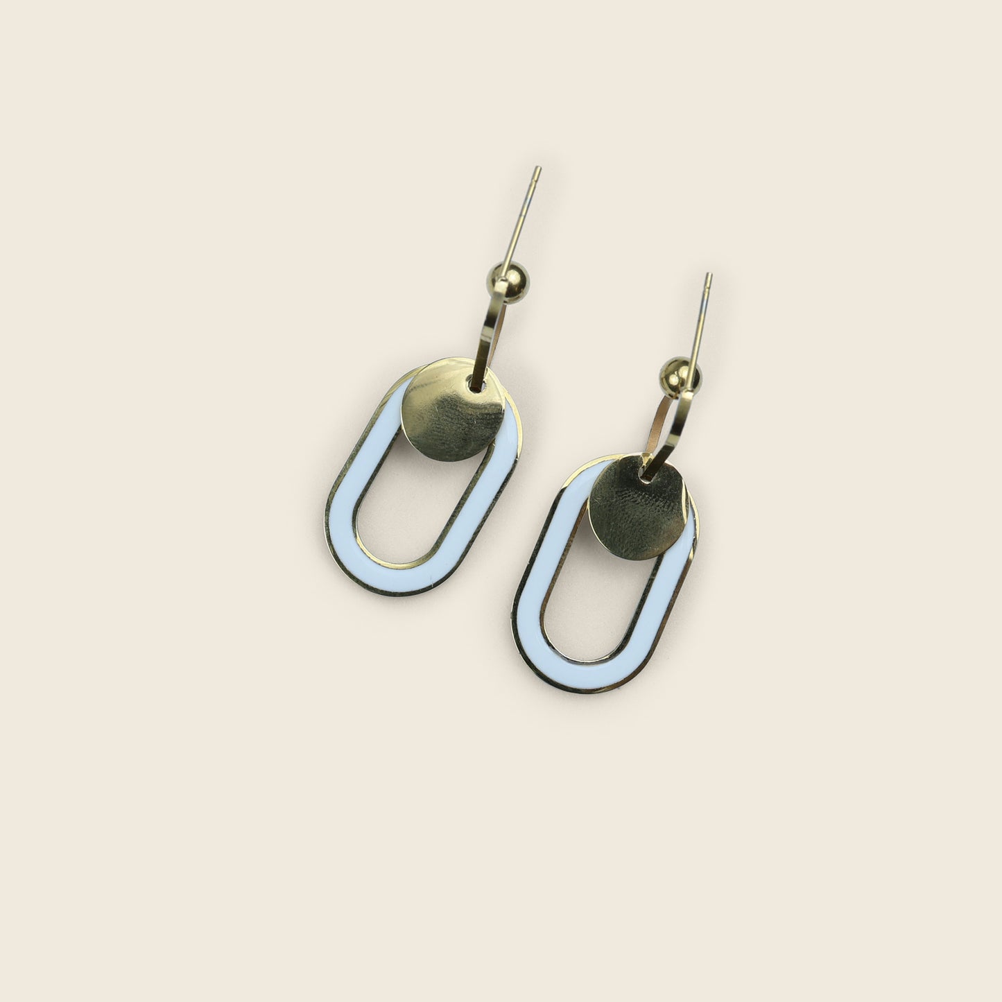 Aanura Minimal Geometric Gold Drop Earrings