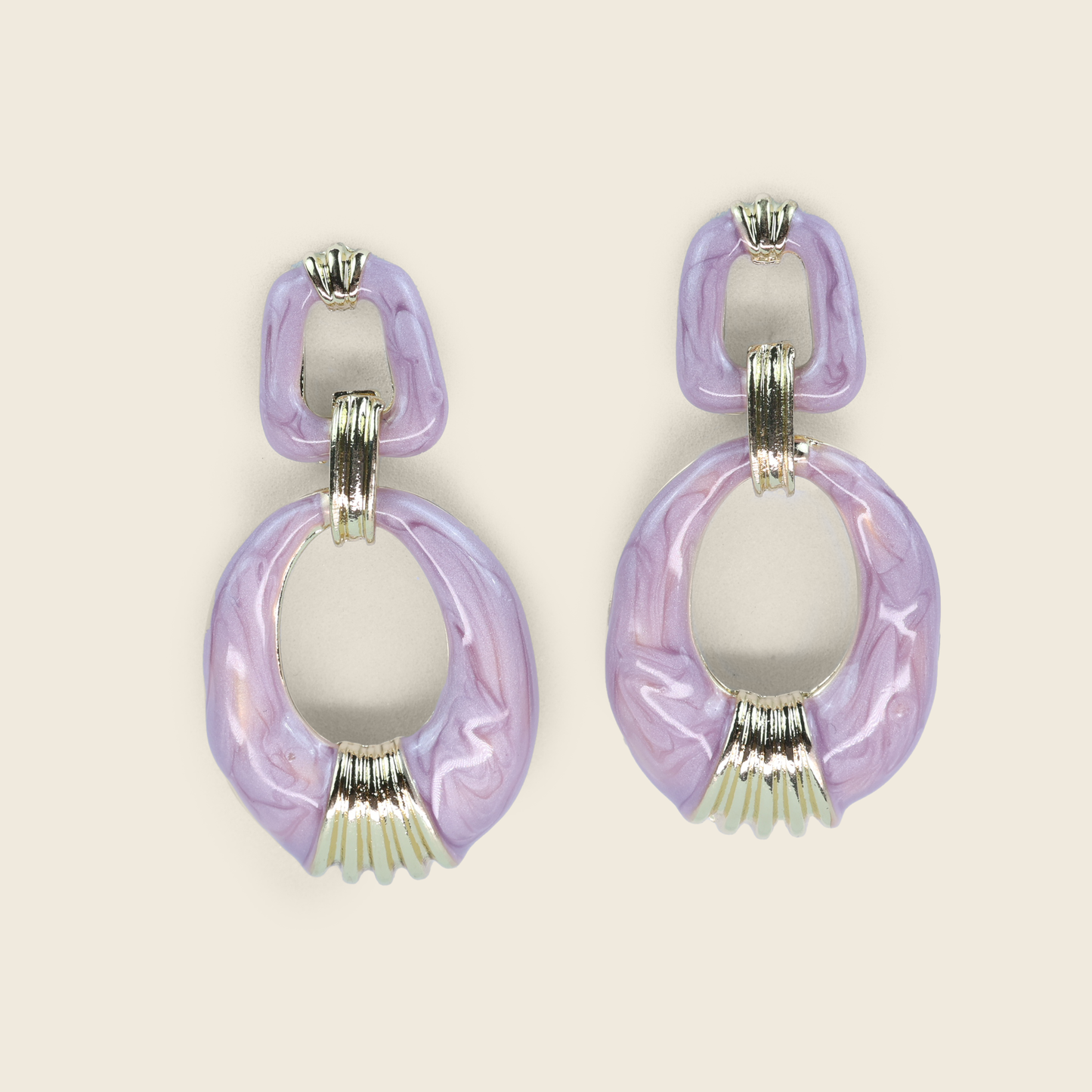 Aanura Jade Oval Abstract Earrings