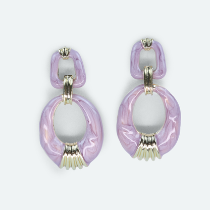 Aanura Jade Oval Abstract Earrings