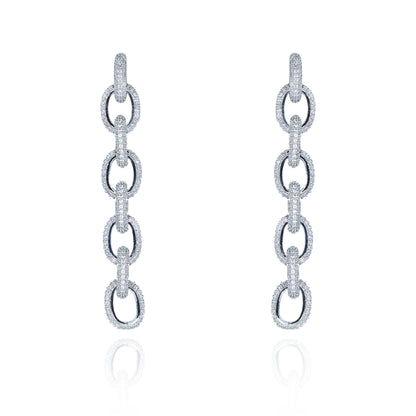 Aanura Royal Blue Oval Stud Earrings with CZ Halo