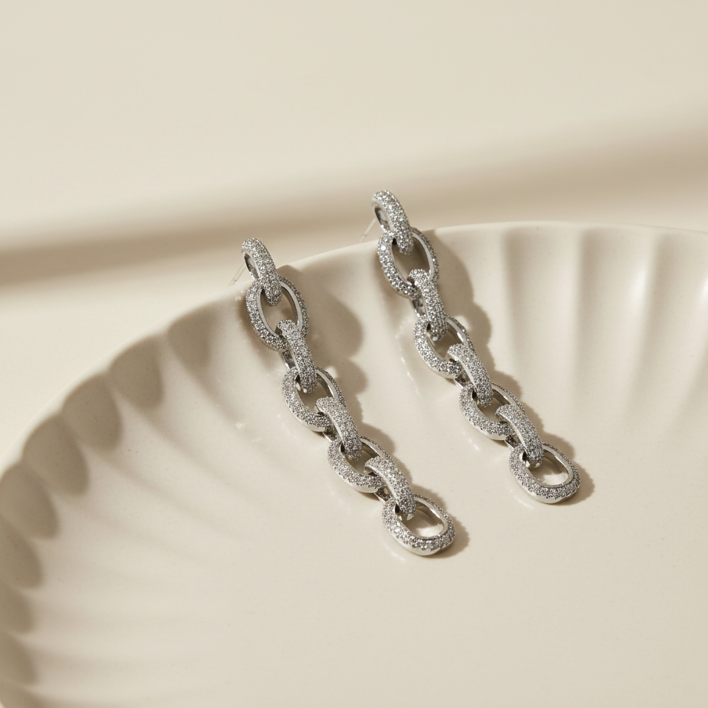 Aanura Royal Blue Oval Stud Earrings with CZ Halo