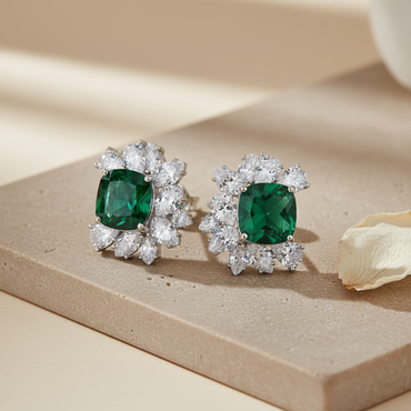 Aanura Ombre Blue and White Drop Earrings