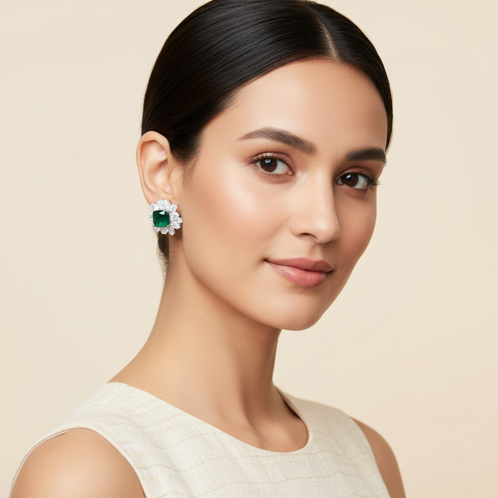 Aanura Ombre Blue and White Drop Earrings