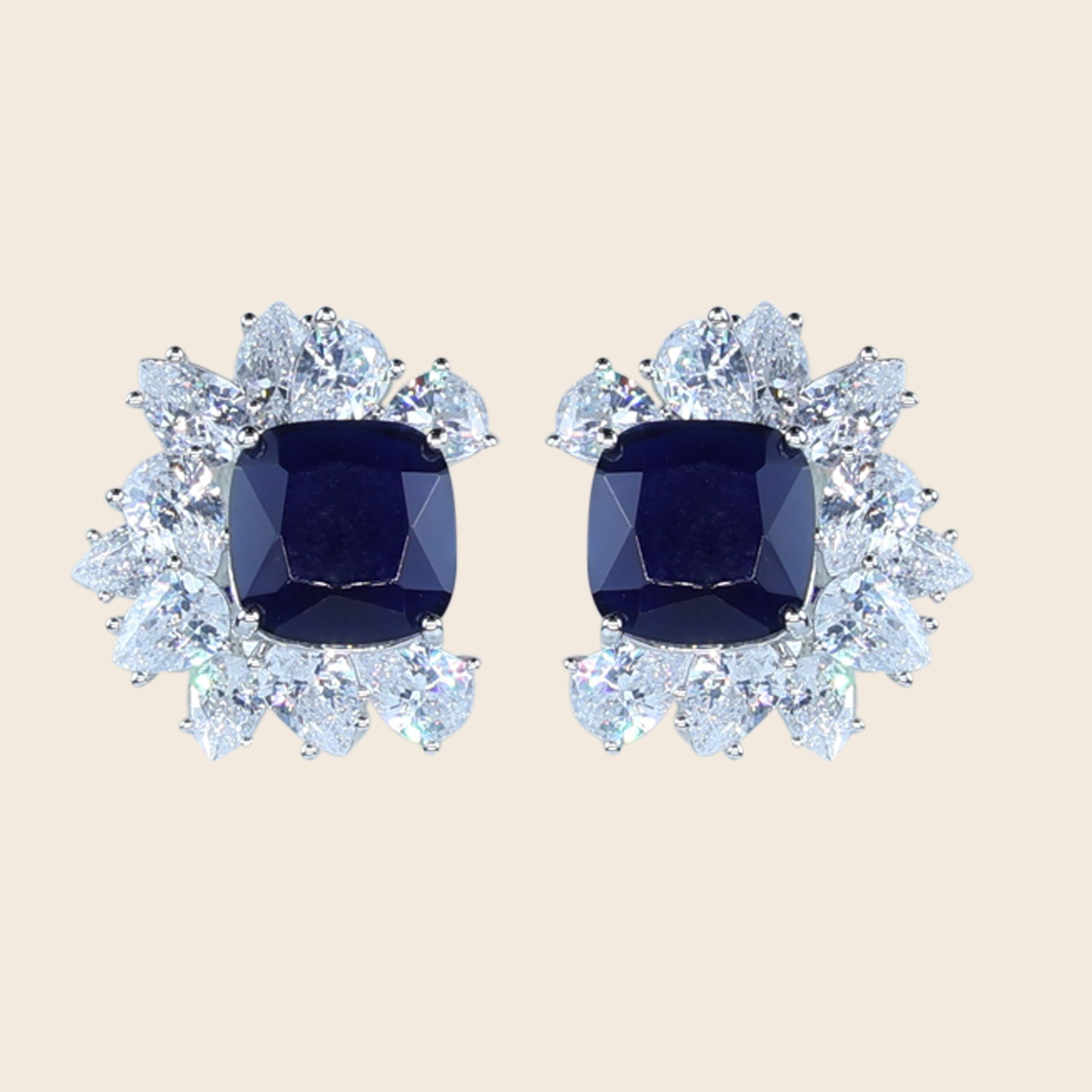Aanura Ombre Blue and White Drop Earrings