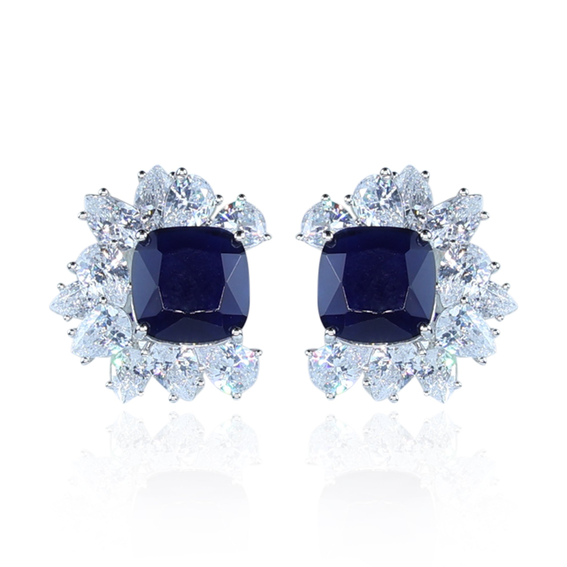 Aanura Ombre Blue and White Drop Earrings