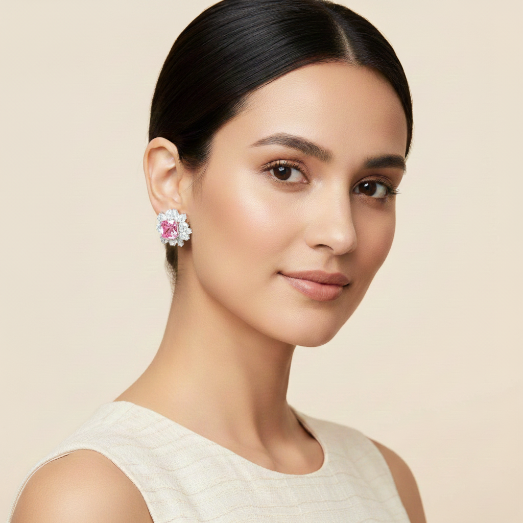 Aanura Ombre Blue and White Drop Earrings