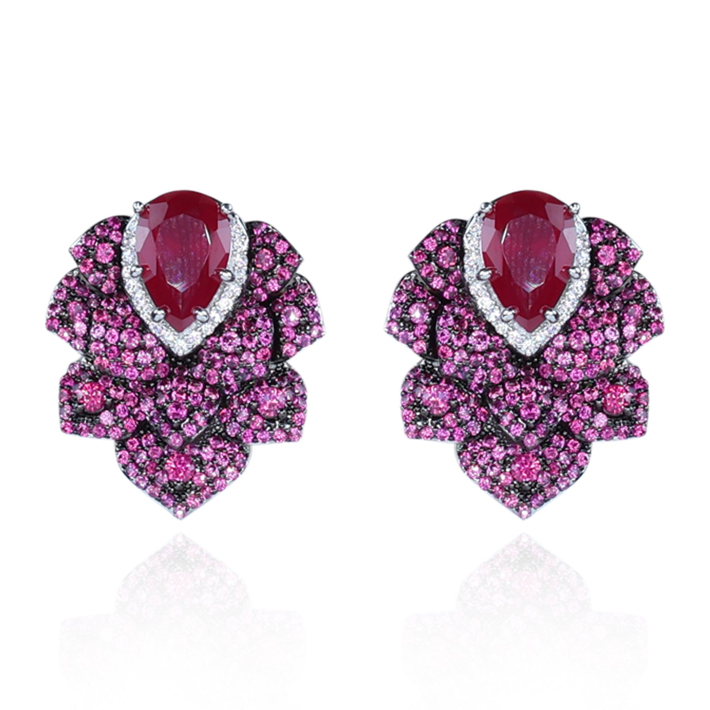 Aanura Emerald Green Leaf Stud Earrings