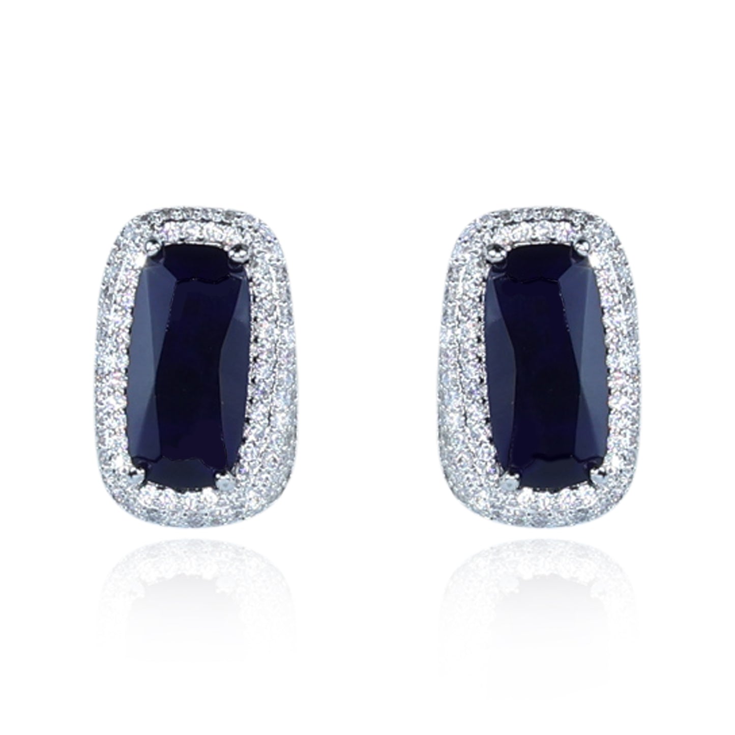 Aanura Yellow Cushion Halo Stud Earrings