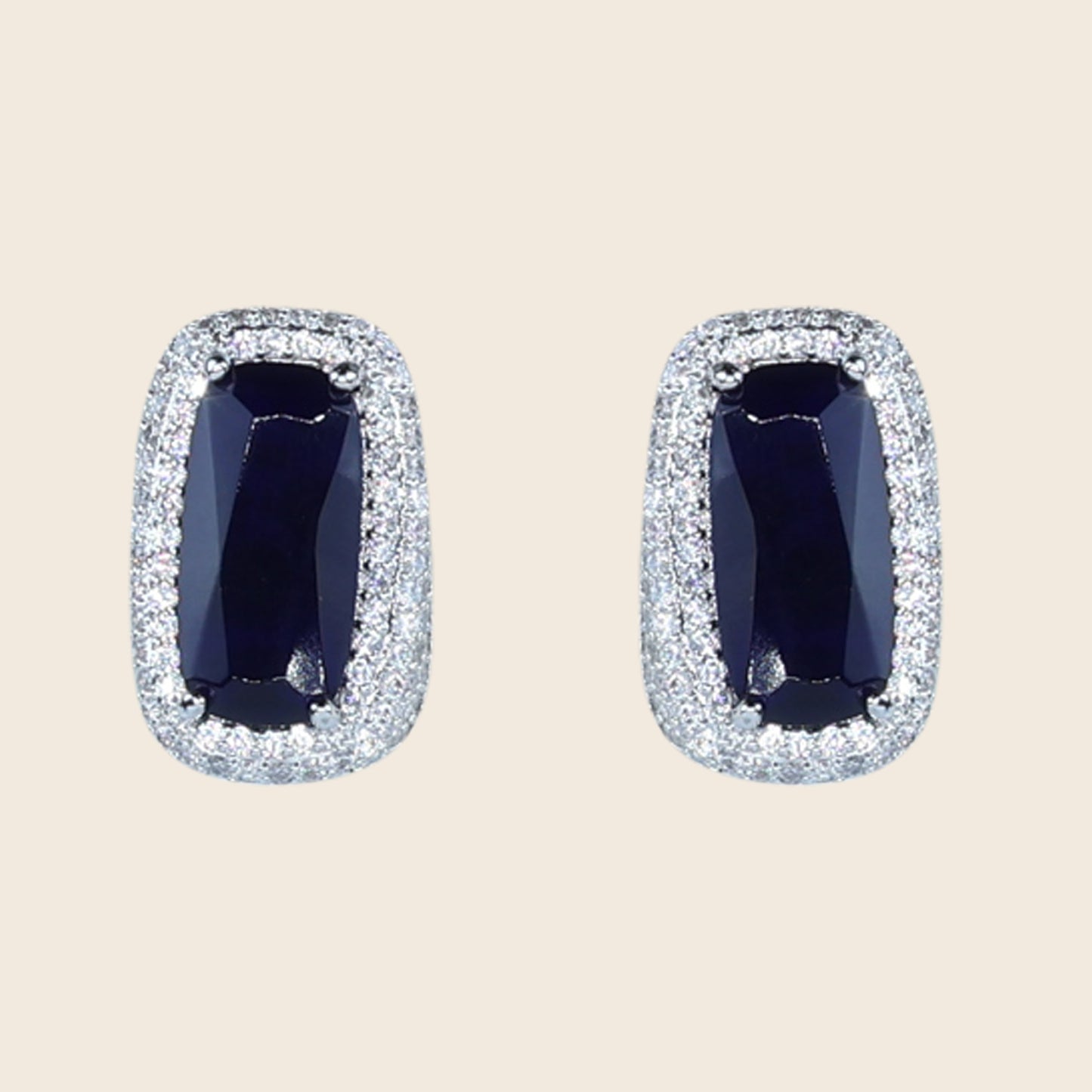 Aanura Yellow Cushion Halo Stud Earrings