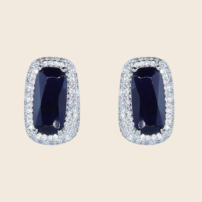 Aanura Yellow Cushion Halo Stud Earrings