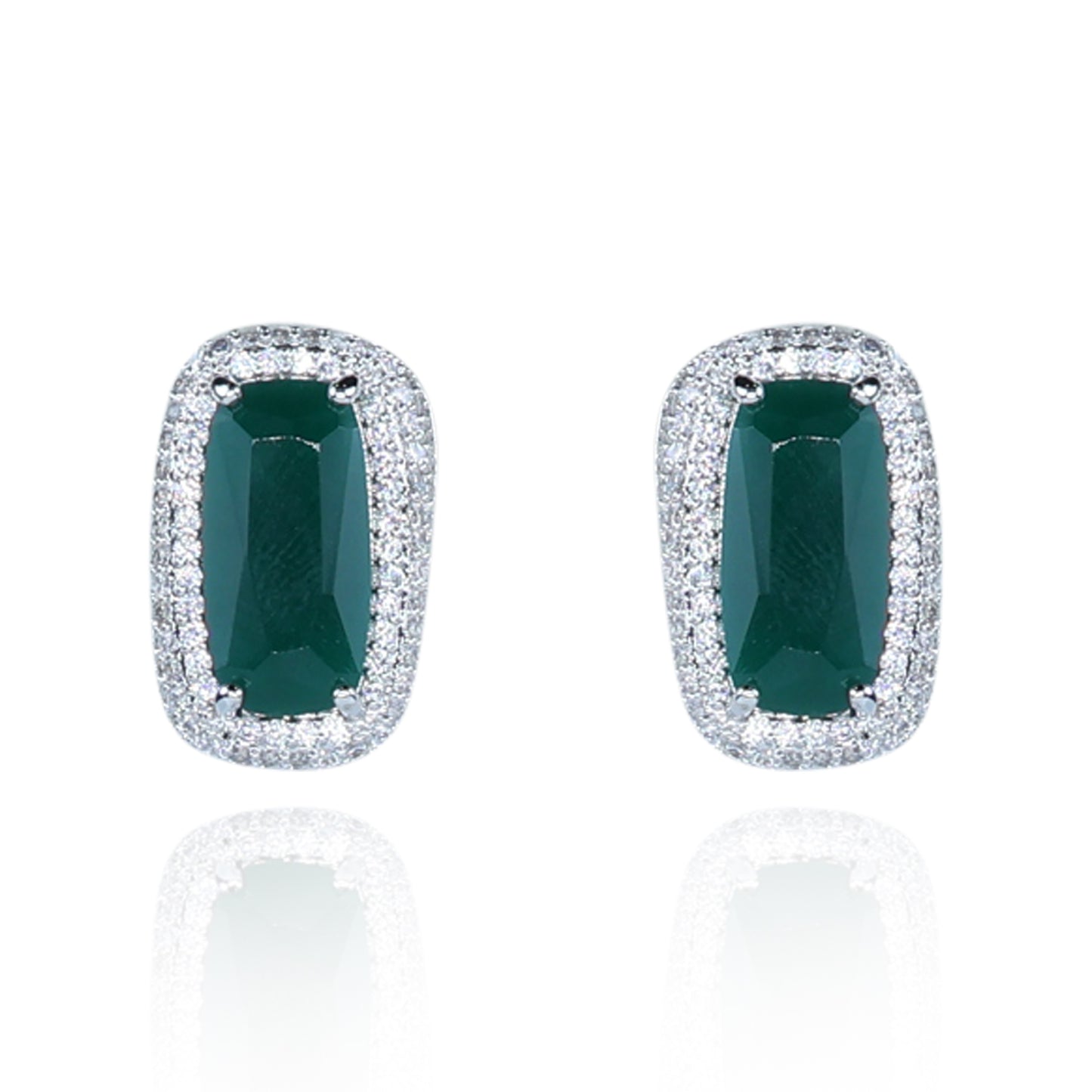 Aanura Yellow Cushion Halo Stud Earrings