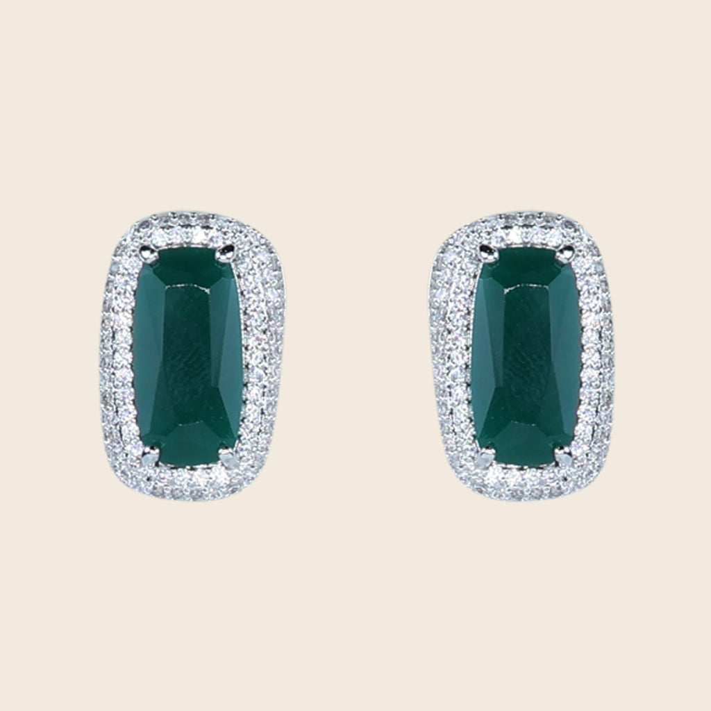 Aanura Yellow Cushion Halo Stud Earrings