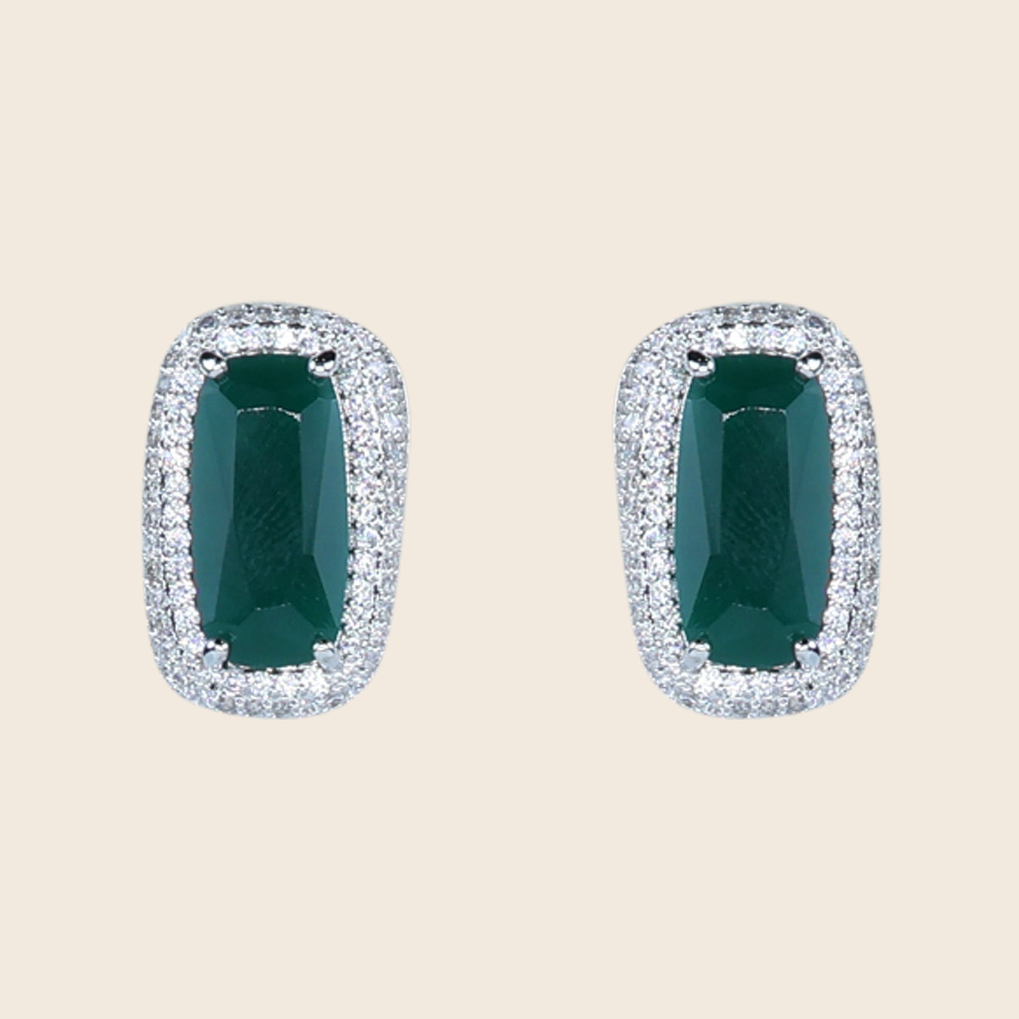 Aanura Yellow Cushion Halo Stud Earrings