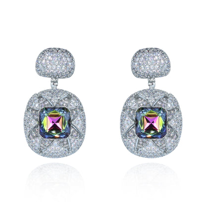 Aanura Emerald Pavé & Crystal Drop Earrings