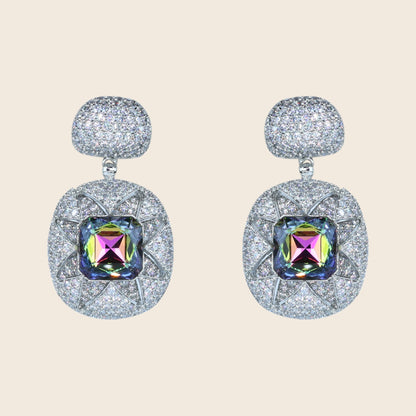 Aanura Emerald Pavé & Crystal Drop Earrings