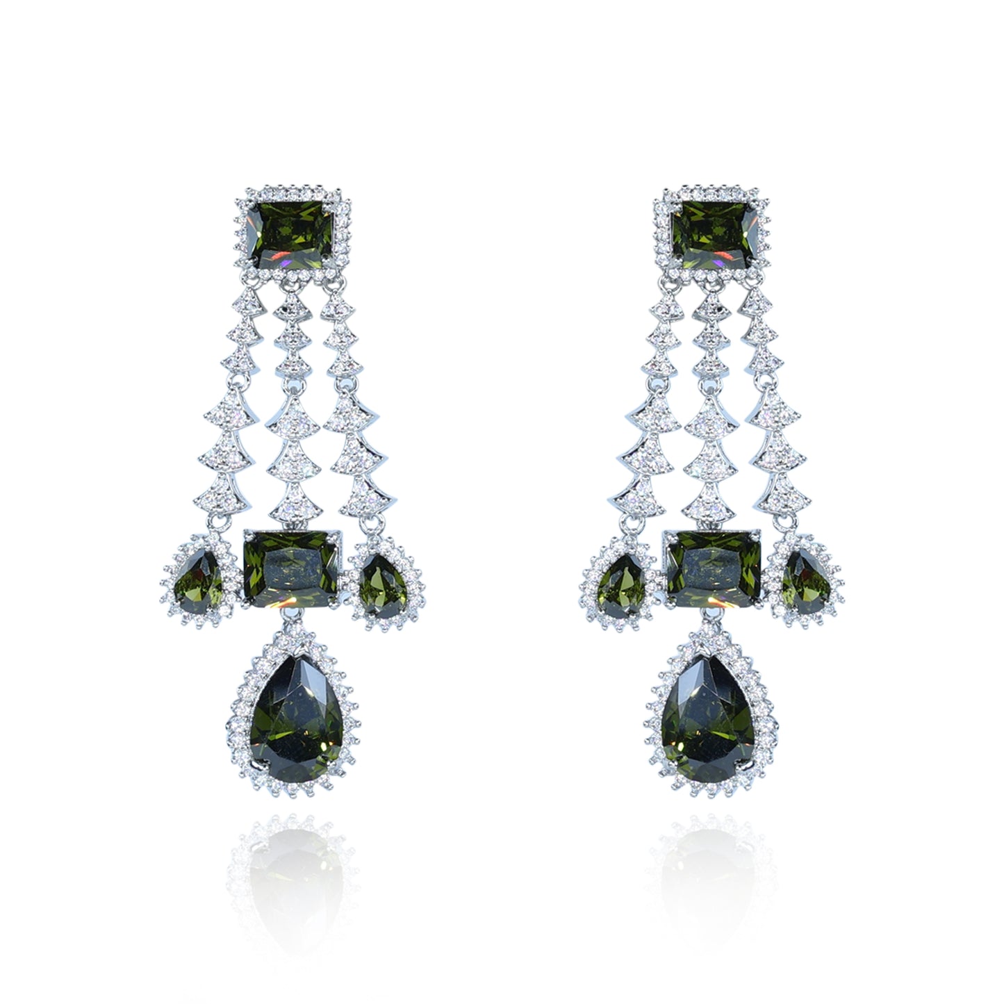 Aanura Pink Sapphire Cascade Drop Earrings
