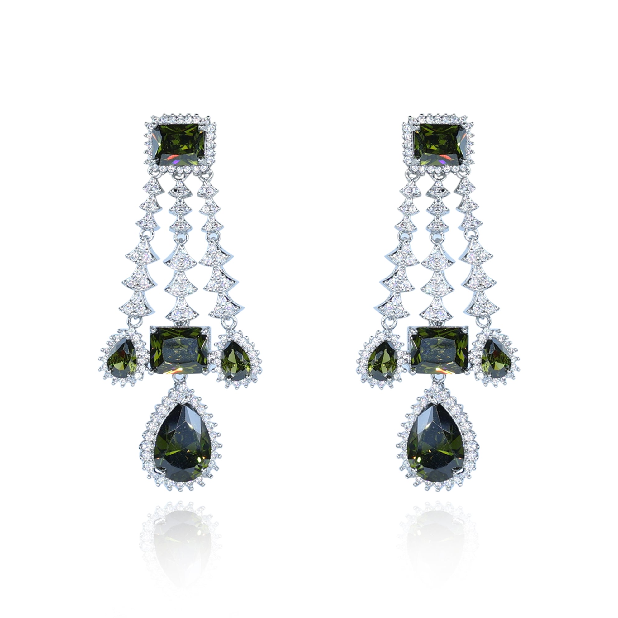 Aanura Pink Sapphire Cascade Drop Earrings