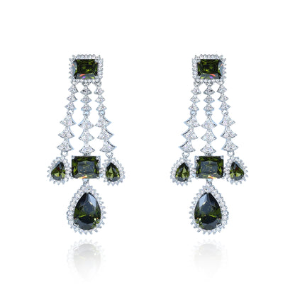 Aanura Pink Sapphire Cascade Drop Earrings