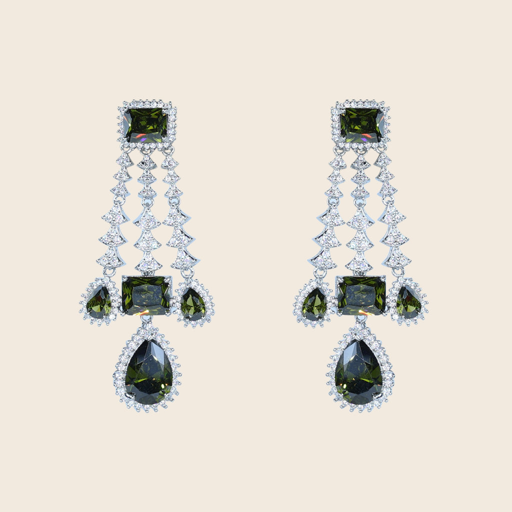 Aanura Pink Sapphire Cascade Drop Earrings