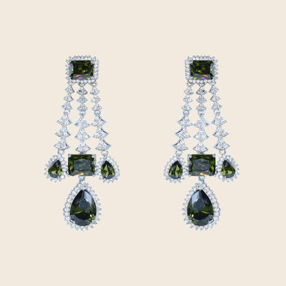 Aanura Pink Sapphire Cascade Drop Earrings