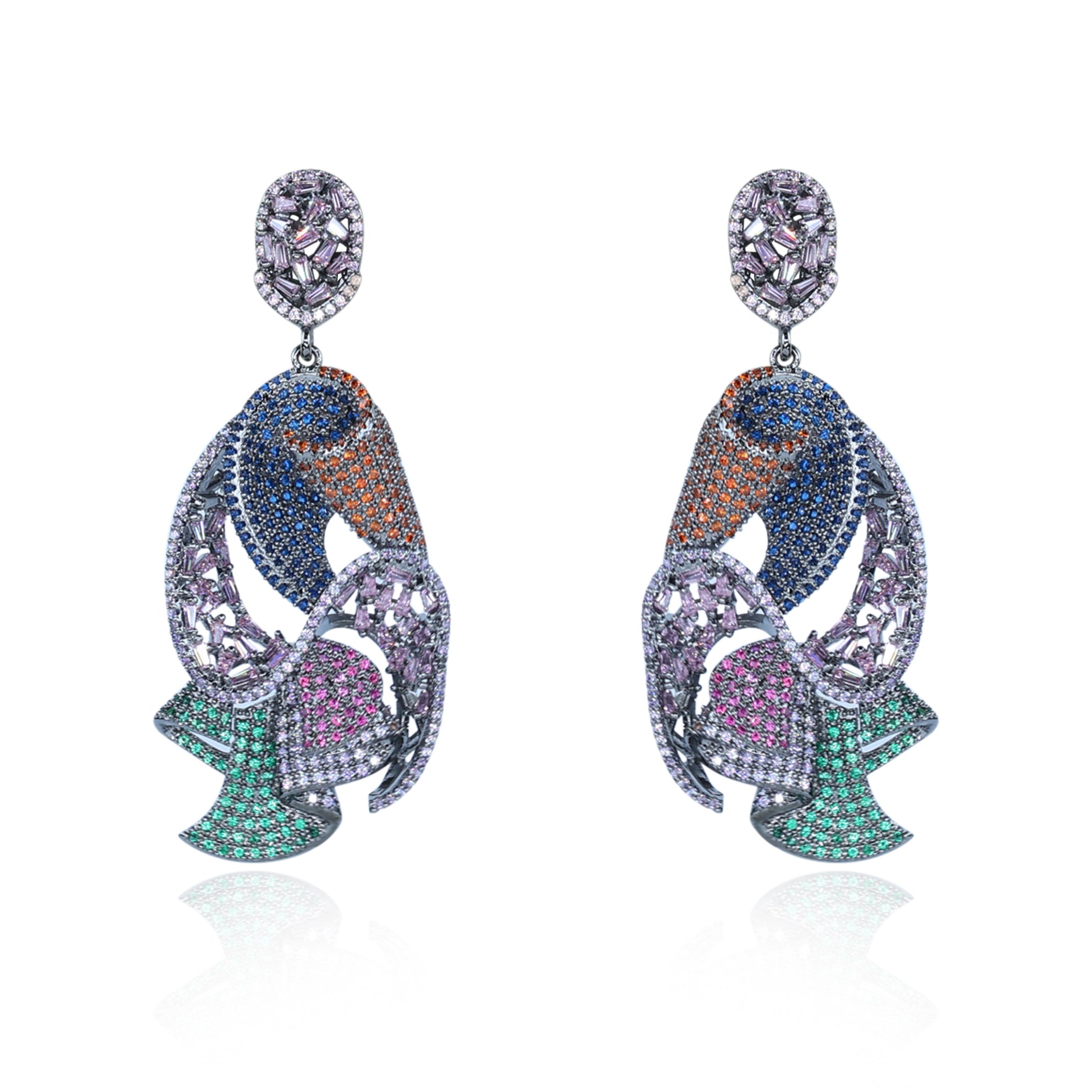 Arinya Multicolor Parrot Dangle Earrings