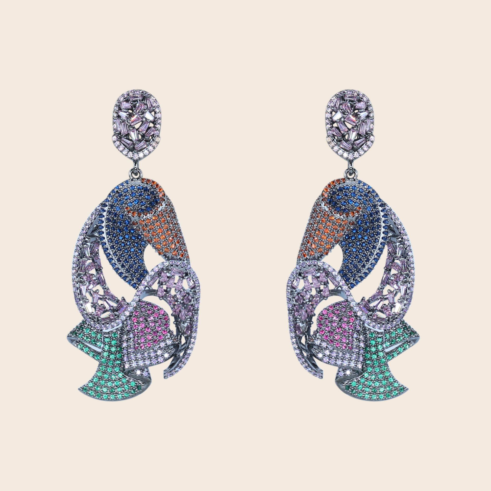Arinya Multicolor Parrot Dangle Earrings