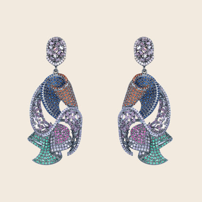 Arinya Multicolor Parrot Dangle Earrings