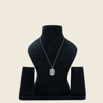 Aanura Mother of Pearl Oval Pendant in 925 Silver
