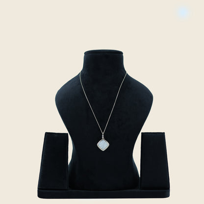 Aanura Carved Mother of Pearl Pendant in 925 Silver