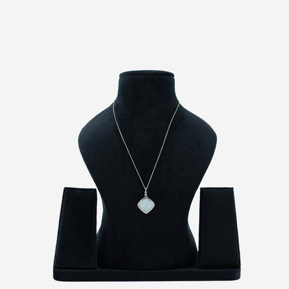 Aanura Carved Mother of Pearl Pendant in 925 Silver