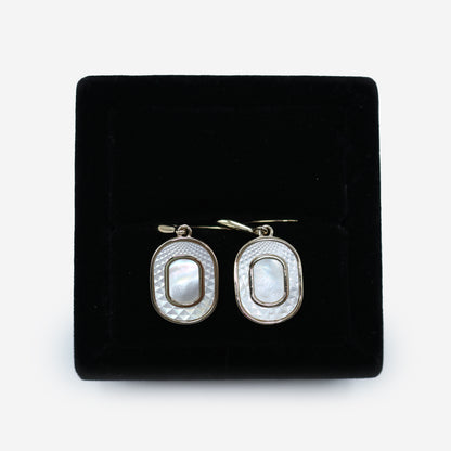 Aanura Mother of Pearl Drop Earrings in 925 Silver